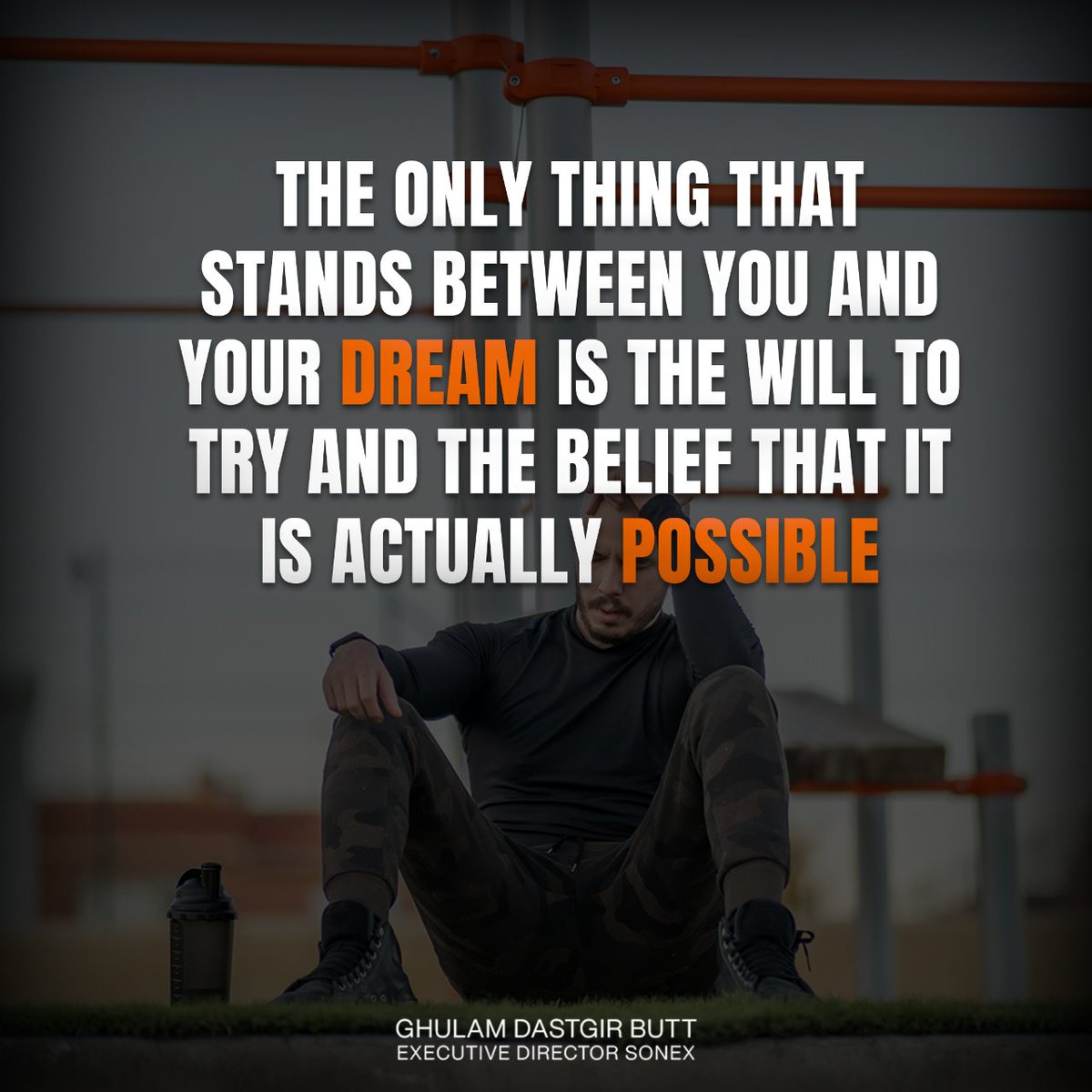 The only obstacle between you and your dream is the determination to try and the belief in its possibility.

#GhulamDastgirButt #youngentrepreneur #leadership #motivation #risktaker #journey #challenge #success #SelfDesign #YouAreUnique