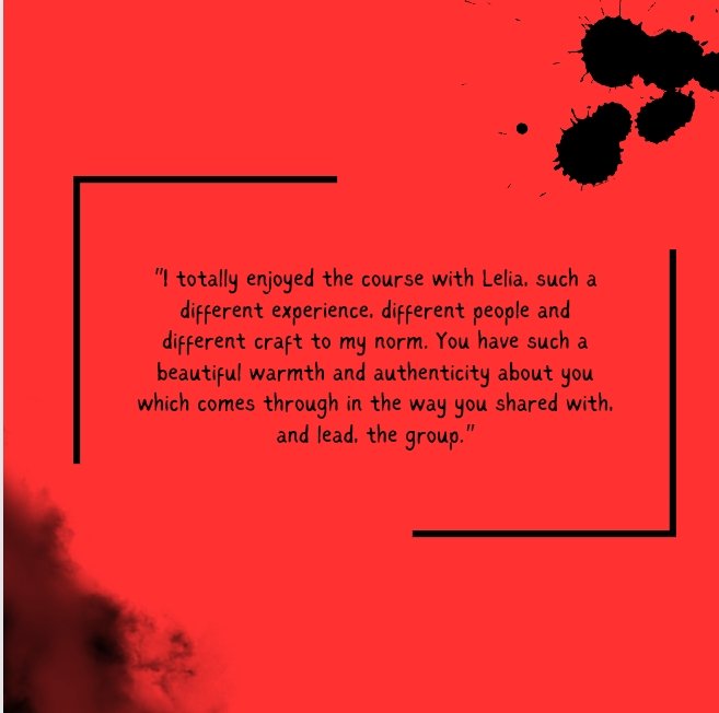 Lelia does really interesting poetry workshops every month. Her venues include marshes, churches, woods and ports. thewriterscompany.co.uk