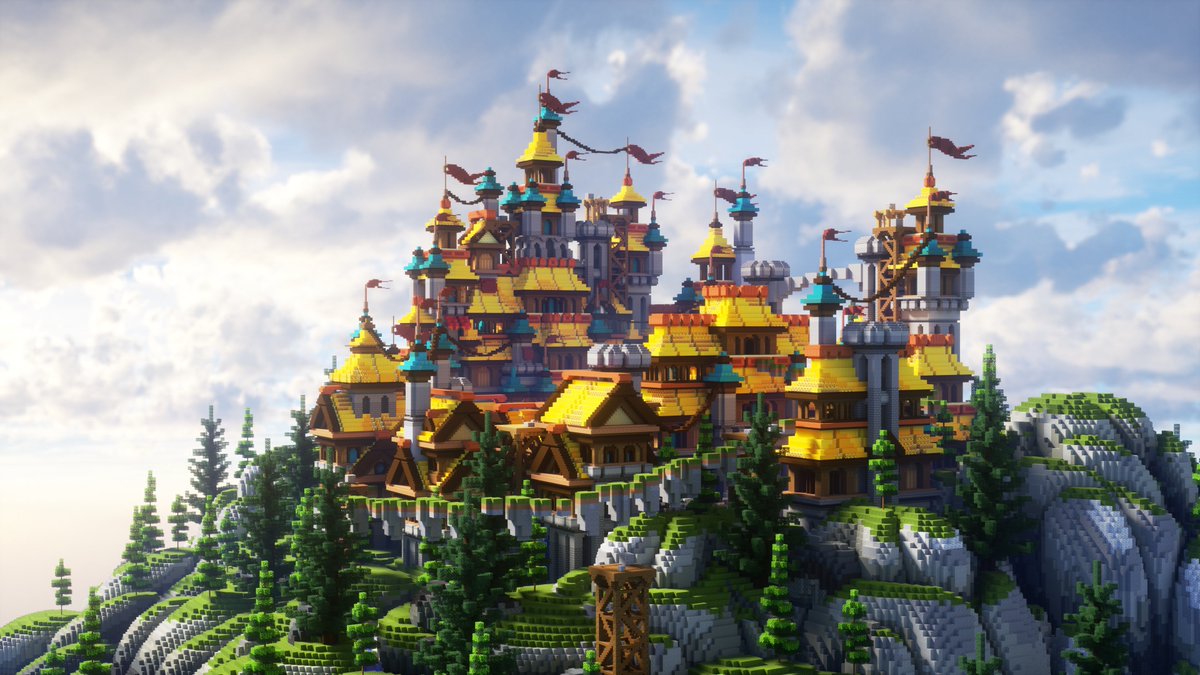 _InareQ's tweet image. The castle is towering at the foot of loess gorges on a travertine hill above the town where meanest buildings are roofed in gold...

#Minecraftbuilds #minecraftbuild #minecraft #Minecraft軍事部 #lowpoly #3dartwork 

Thanks to @notbarteksk for this beautiful render🥰