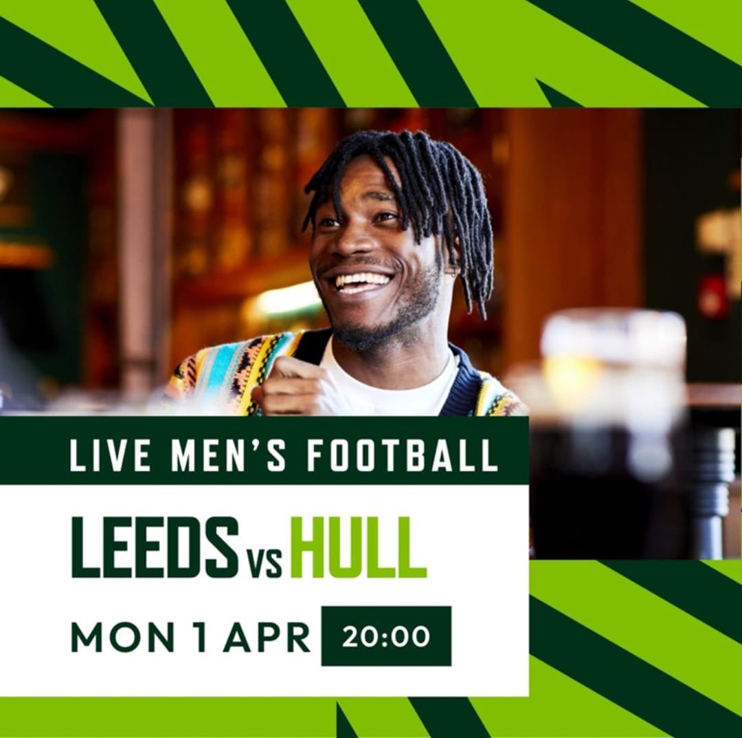 And finally we’ve got the one and only <a href="/LUFC/">Leeds United</a> taking on Hull City at 8pm

Come on down early to secure your spot ⚽️ 

#mot #LUFC