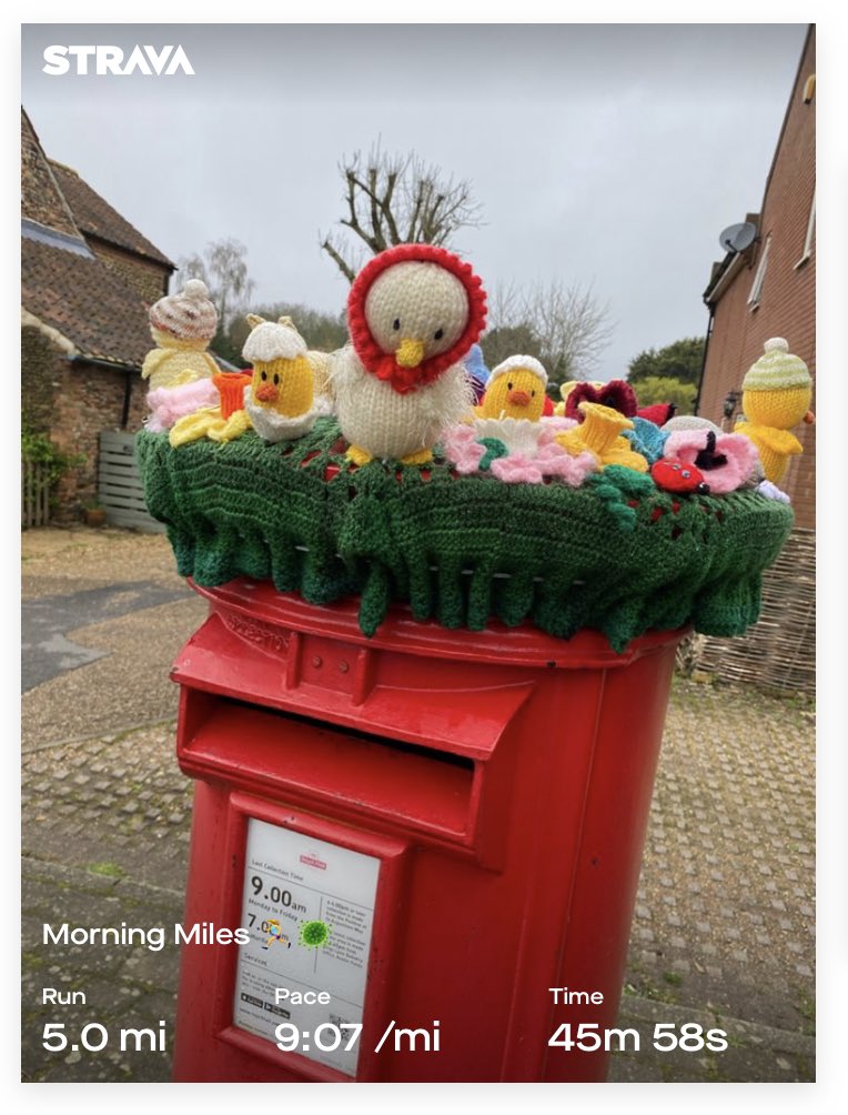 Easter Monday Miles - very grateful for my supporters en route! 🐥🐣 #NHS1000miles