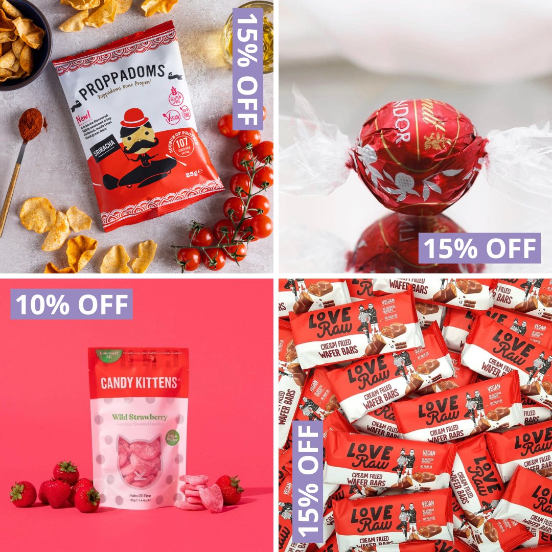 let's start our April promotions off right! 💜 #april #promotions #proppadoms #lindt #candykittens #loveraw To order our April promos, visit our website: 💻 delicious-ideas.com/shop 📞 Call us on 01733 239003