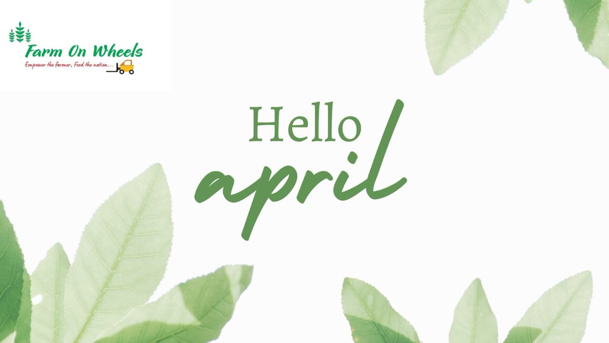 May this new month be the beginning of new accomplishments and remarkable achievements for you. Happy New Month from Farm on wheels!
#farmonwheels
#agriculture
#nigeria