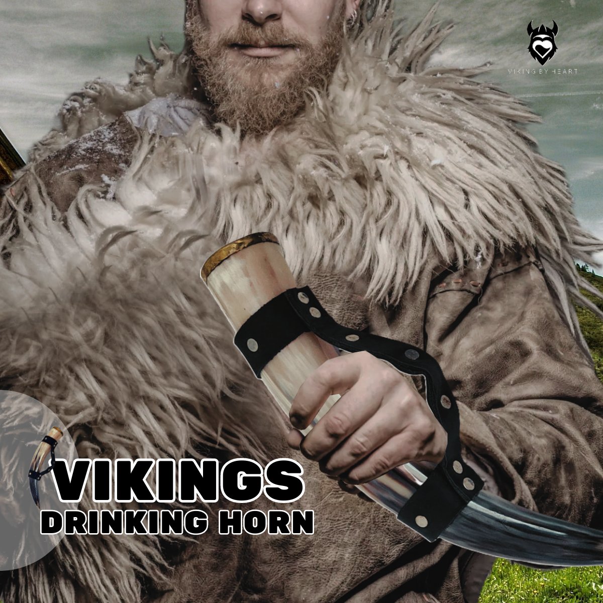 ⚔️ Authentic viking drinking horn with brass rim & leather strap - the perfect gift for christmas, birthdays, and weddings. Ideal for men, women, husbands, and boyfriends. #vikingbyheart #drinkinghorn #vikinghorn 🛒 𝐁𝐮𝐲 𝐍𝐨𝐰 » amazon.co.uk/dp/B09RJLPB42