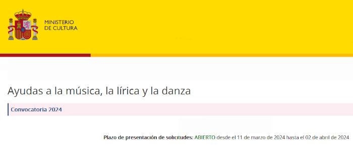 Últimos días para solicitar las Ayudas INAEM 2024 a la danza, la lírica y la música — danza.es/convocatorias/…