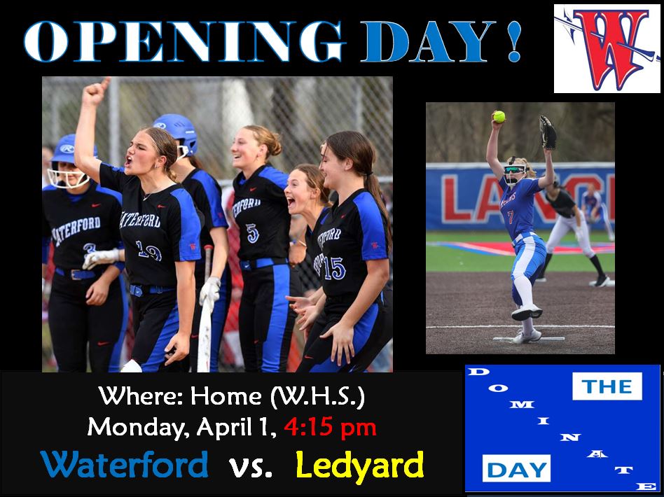 WTFDLANCERSOFTBALL (@wtfdlancersoft1) on Twitter photo OPENING DAY for the 2024 LANCERS...as we host the Colonels of Ledyard HS at 4:15!
#ItBegins #DominateTheDay #GetBig
<a href="/lancer_sports1/">Waterford Athletics</a>
<a href="/GoECCAthletics/">ECC Athletics</a>
@GameTimeCT OPENING DAY for the 2024 LANCERS...as we host the Colonels of Ledyard HS at 4:15!
#ItBegins #DominateTheDay #GetBig
<a href="/lancer_sports1/">Waterford Athletics</a>
<a href="/GoECCAthletics/">ECC Athletics</a>
@GameTimeCT