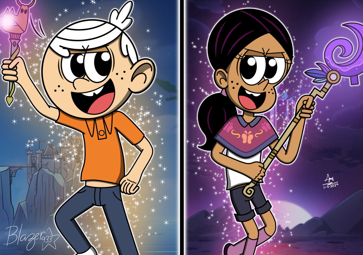 Ronniecoln Ultimate Adventure I decided to draw Them for dedicated to Casagrandes Movie by @pugavida and all Crews, and of course for @IzabellaAlvarez . #theloudhouse #thecasagrandes #thecasagrandesmovie #lincolnloud #ronnieanne #ronniecoln #myart #blazingstar933