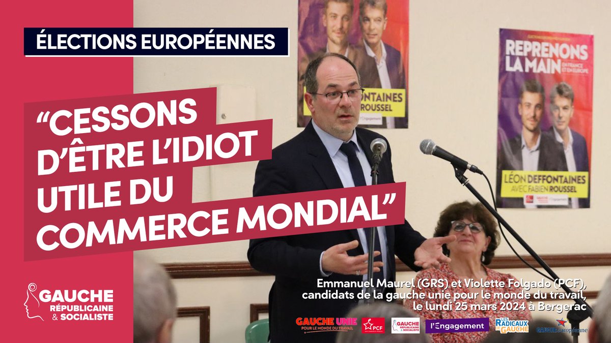 🎤<a href="/emmanuelmaurel/">Emmanuel Maurel</a> et Violette Folgado ouvraient le 25 mars la campagne des #européennes2024 à #Bergerac👉 bit.ly/4cBULAa
Le député européen a pu démontrer comment on pouvait depuis les bancs du #parlementeuropeen défendre les classes populaires,
#reprenonslamain 1/2