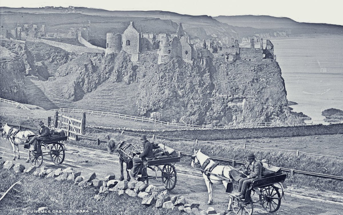 A view of Dunluce Castle, near Portrush, Co. Antrim.
Taken circa 1900