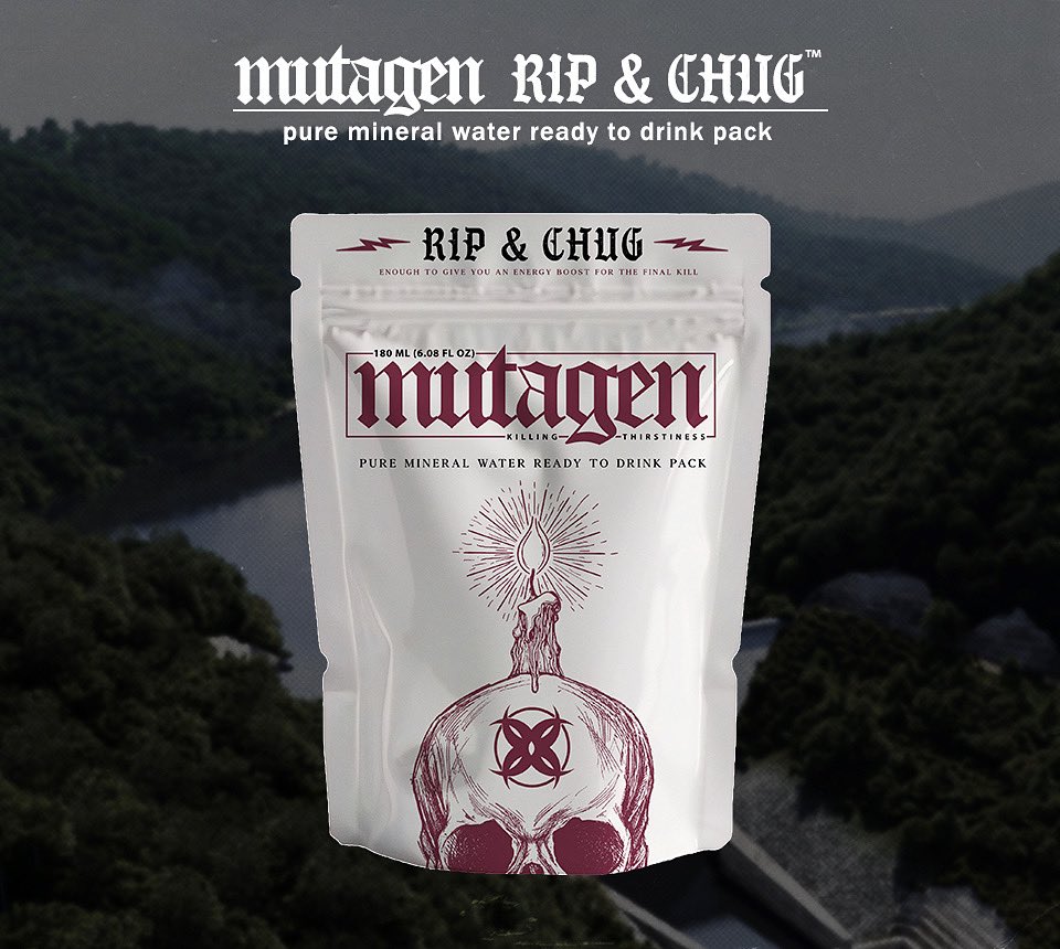 We are proudly to present the new revolutionary way to drink water with our new RIP &amp; CHUG™ Mutagen version - Pure Water Ready To Drink Pack

#mutagenwater