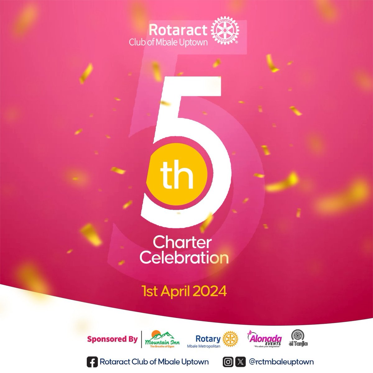 rctmbaleuptown's tweet photo. Hello friends. Today We make 5 years of selfless service to our communities. We are proud and give gratitude to all those that have moved this journey with us. @RotaractD9213 @EmmaLukeera @DGEdwardKakembo @Dhamuzungu_p @okadapaoo #UptownLife https://t.co/d2DizGVNFj