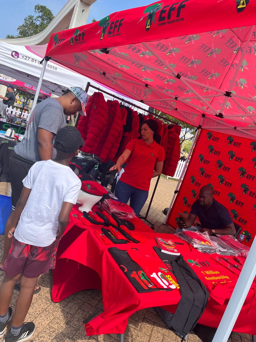 It's the last day of the #RandEasterShow2024. Don't hesitate to approach the EFF Stall and buy our Merchandise and get information you may need.