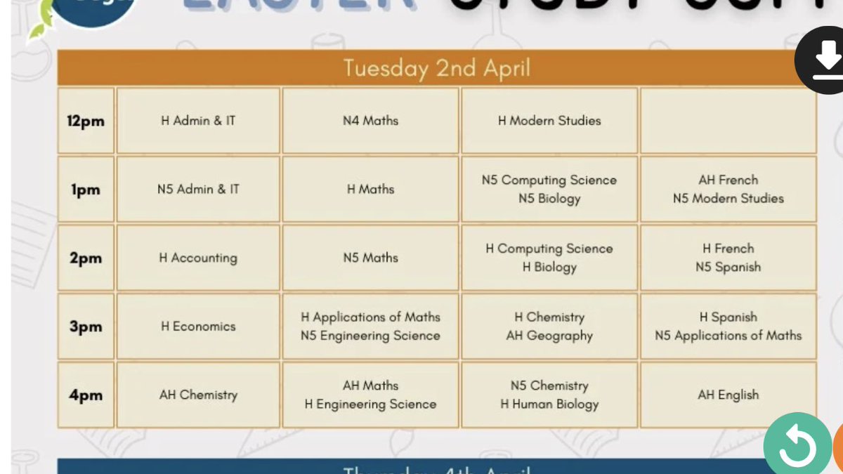 e-Sgoil’s Easter Study Support kicks off tomorrow! Full details here e-sgoil.com/senior-phase/e… #NeLO