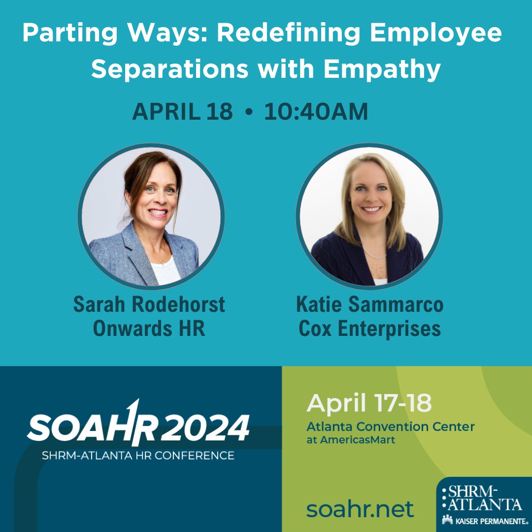 Happy April! That means we're gearing up for <a href="/shrmatl/">SHRM-Atlanta</a>'s #SOAHR conference. Want to learn how to add empathy to your offboarding process? Visit soahr.net for more info.