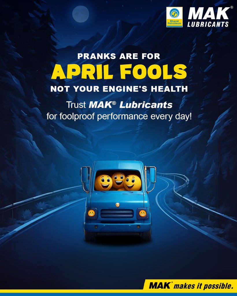 🤡 Don't let your engine be the #AprilFool! While jokes are fun, your car's performance is serious business. 🚗💨 Trust #MAKLubricants to keep your ride running smoothly; no pranks are required. Happy April Fools' Day!
#AprilFools #EngineCare #engineoil #AprilFoolsDay #driving