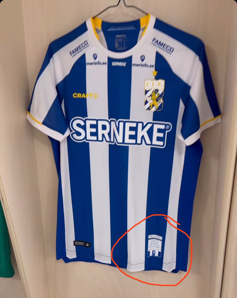 Så fint att detta sitter på spelarnas matchtröjor idag❤️ Tack @IFKGoteborg #ifkgbg