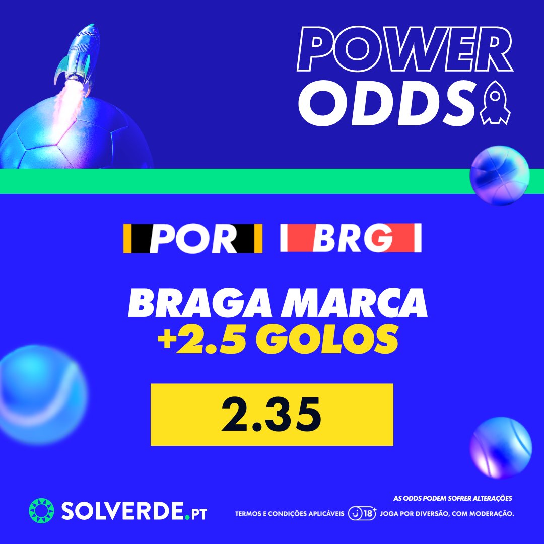 Se esta Power Odd bater, damos 10€ em bónus de casino a 5 pessoas que derem RT. 💰

Têm de estar a seguir-nos.

Aproveita a Power Odd em 🌍 sol-ver.de/bprFt2H