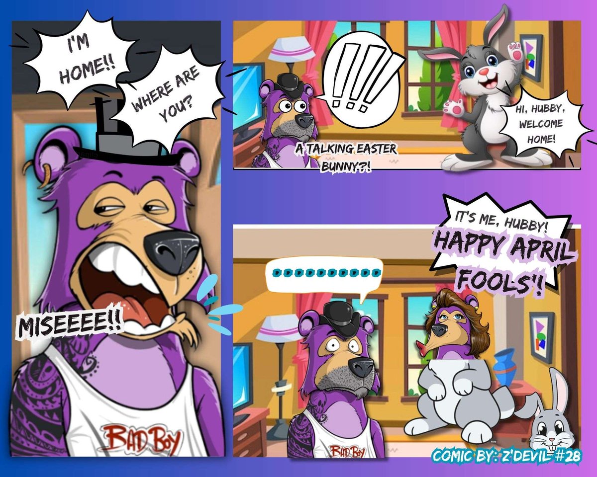 Happy April Fools' Day to all you awesome people! 🐂🐻 May your pranks be clever, your jokes be hilarious, and your laughter be contagious 🥳 #BOTBComics