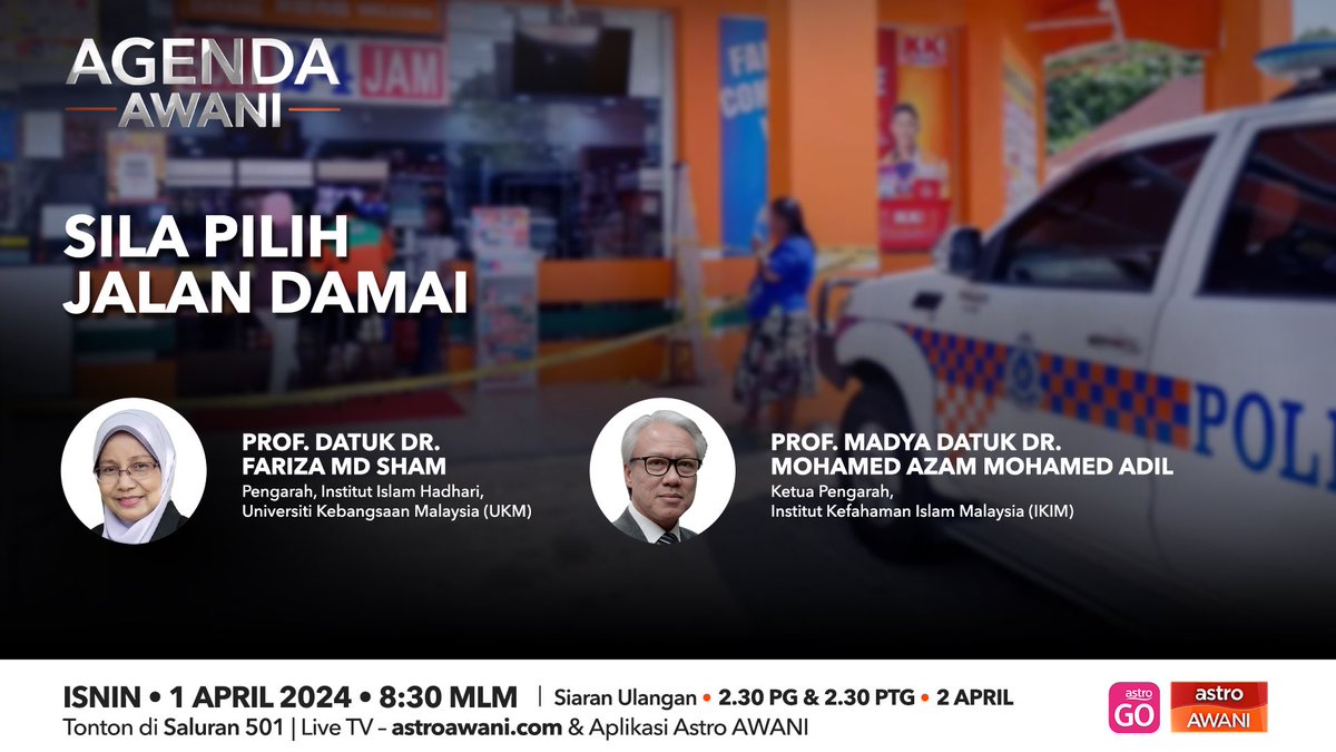 Dalam menjaga keharmonian kaum dan sensitiviti agama, apakah pendekatan terbaik bagi meredakan ketegangan supaya tidak ada pihak tertentu mengambil kesempatan dan ‘membakar’ sentimen mengikut emosi semata-mata? Diskusi 8.30 malam @nazrikh @501Awani