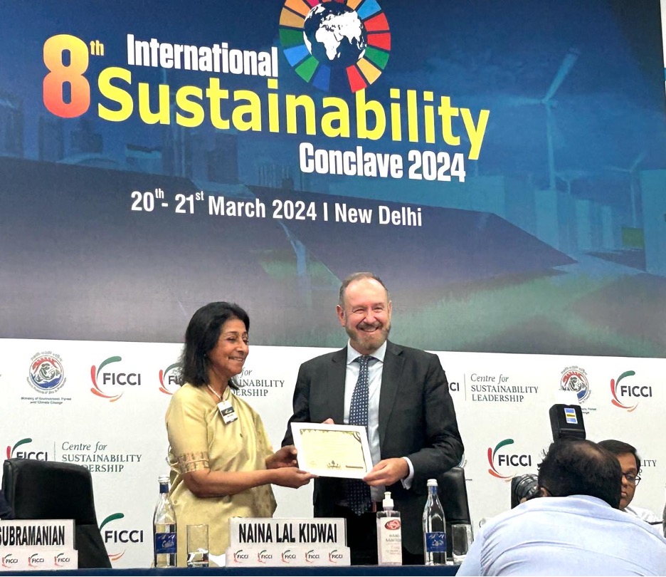 @DMcLachlanK @UNDCO, Asia-Pacific attended @ficci_india's 8th International Sustainability Conclave & spoke about women as drivers of economic growth & #SDGs. He highlighted the role of public-private partnership in sustainable development, Digital Public Infrastructure & RE.