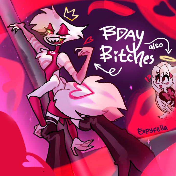 It's the spider twins bday🕷️🎉 #angeldust #hazbinhotel