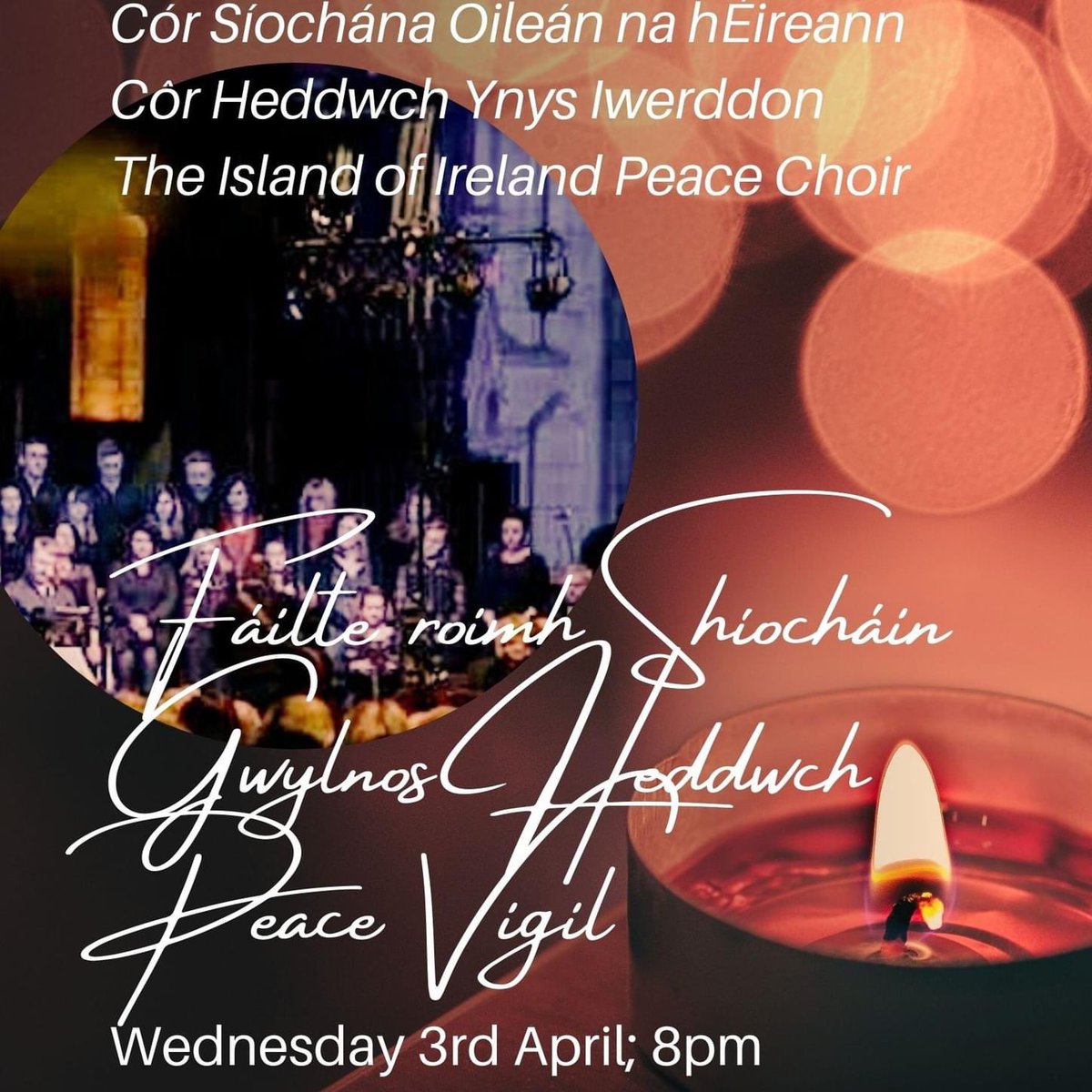 Come and join us for a Taize Peace Vigil, 8pm, Wed 3 April at the Cathedral, led by The Island of Ireland Peace Choir. All Welcome. Croeso cynnes i bawb. #taizé #eastertide #peacevigil #ohlordhearmyprayer