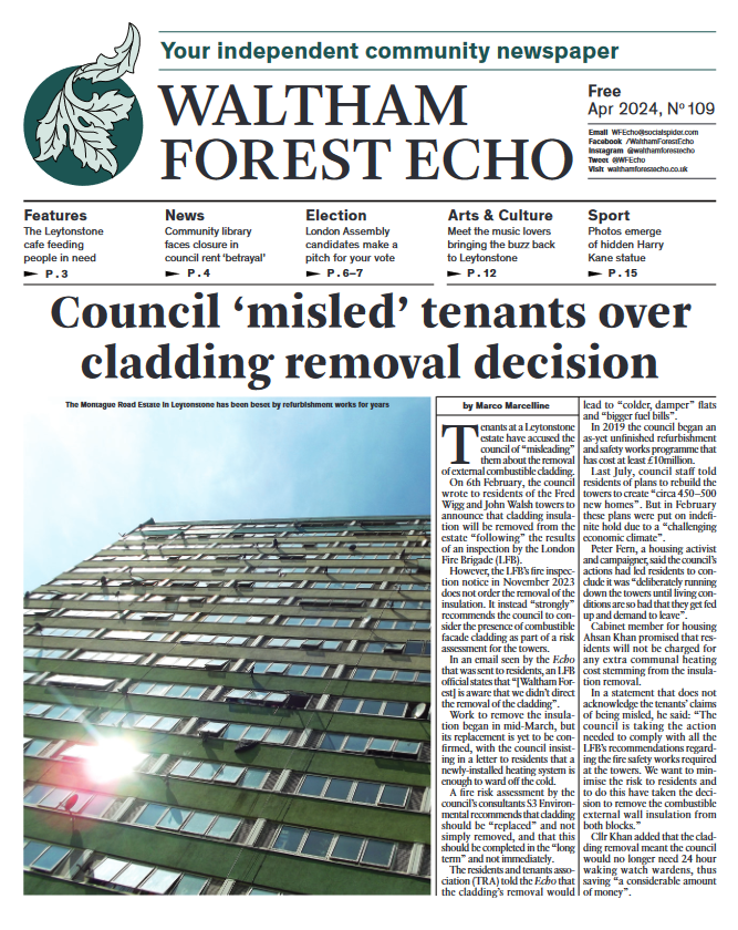 The April issue of the Waltham Forest Echo is out now! Download a PDF copy here: walthamforestecho.co.uk/download