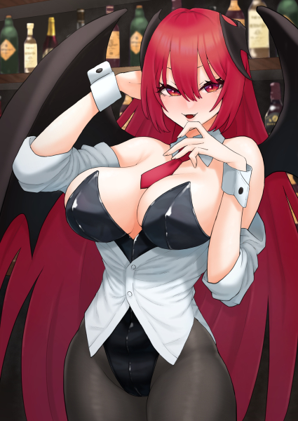 FANBOXで継続支援して頂いている方に高画質版と背景透過版をおたよりでお送りさせて頂きました!
今月はバニー小悪魔です! 