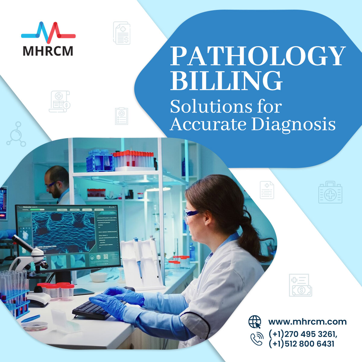 Our team includes Pathology Specialists who have a deep understanding of Pathology practices. We offer customized solutions for Pathological practices that allows to focus more on diagnosis and patient consultations.  #PathologyBilling | #PathologyPractices | #MHRCM