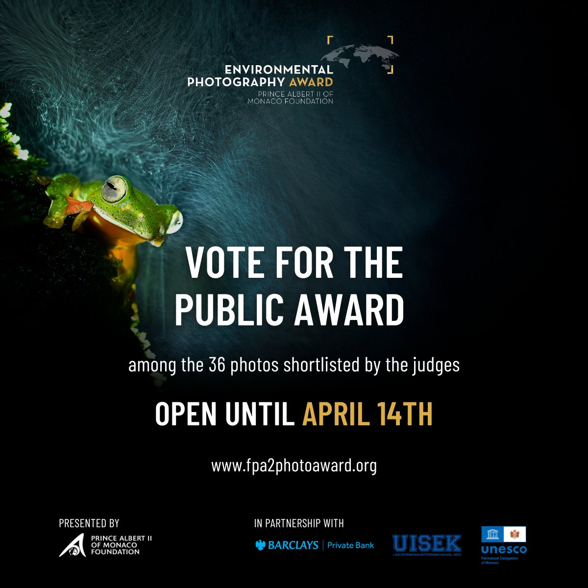 #FPA2PhotoAward 📸🌍🏆 Vote now for your favourite photograph in the 2024 edition of our Environmental Photography Award! Choose the 'Public Award' winner before April 14th 👉 photocrowd.com/fpa2vote/ Winners will be announced in June! Stay tuned…
