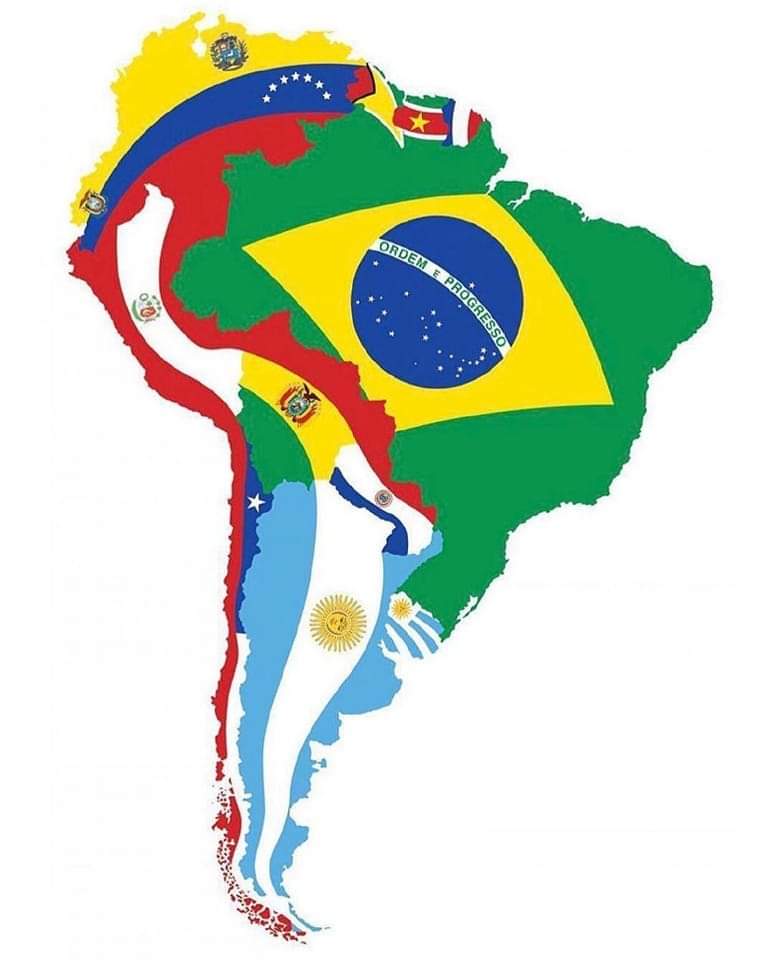 South America flag map. Don't act like this isn't sexy.