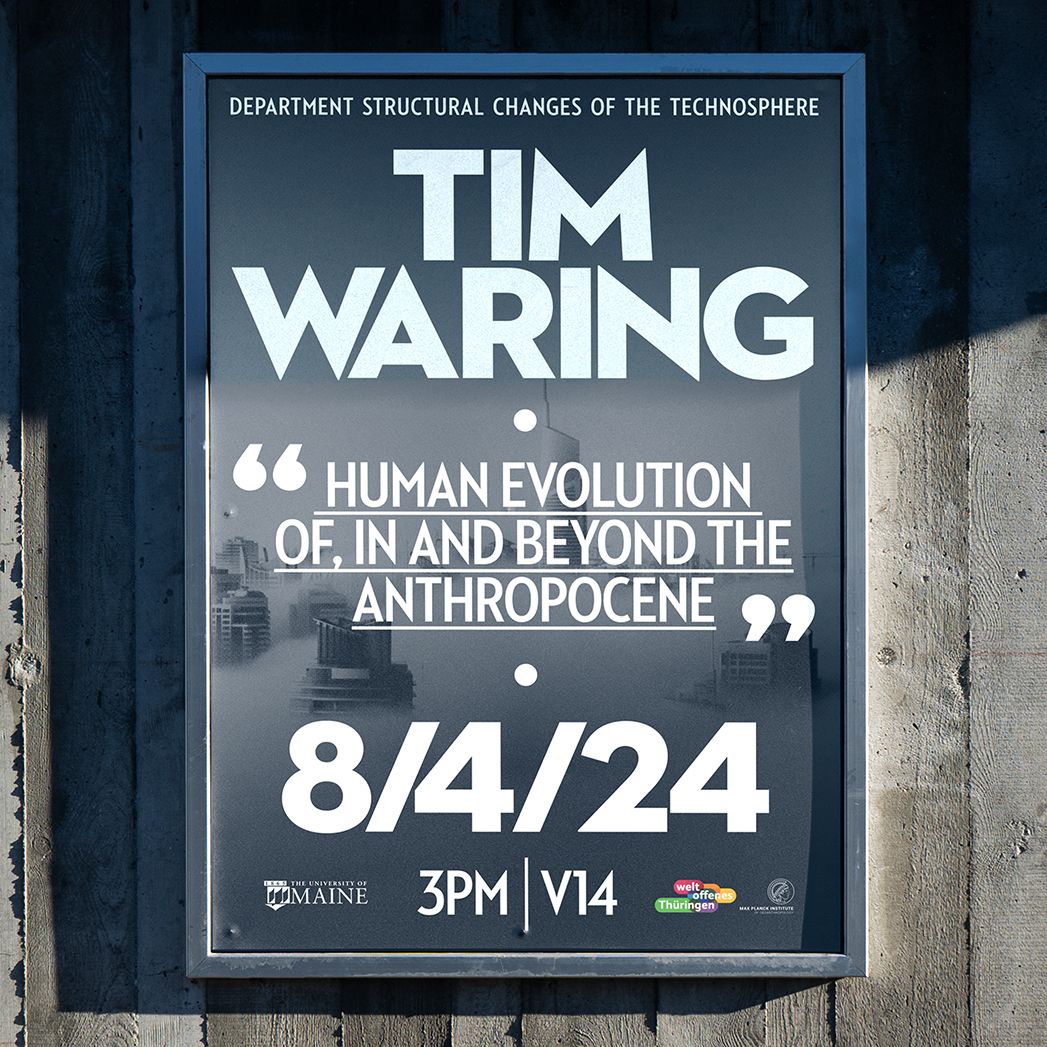 How are processes of humans' social and technological evolution connected to global environmental challenges? Zoom in on 8 April for a talk from Dr. Tim Waring @tmwaring titled 'Human evolution of, in and beyond the Anthropocene' Details and registration: bit.ly/3VBZATX