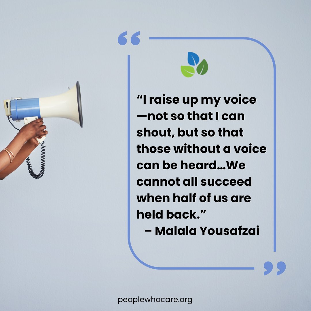 #goodmorningmonday “I raise up my voice—not so that I can shout, but so that those without a voice can be heard…We cannot all succeed when half of us are held back.” – Malala Yousafzai Have a good week!