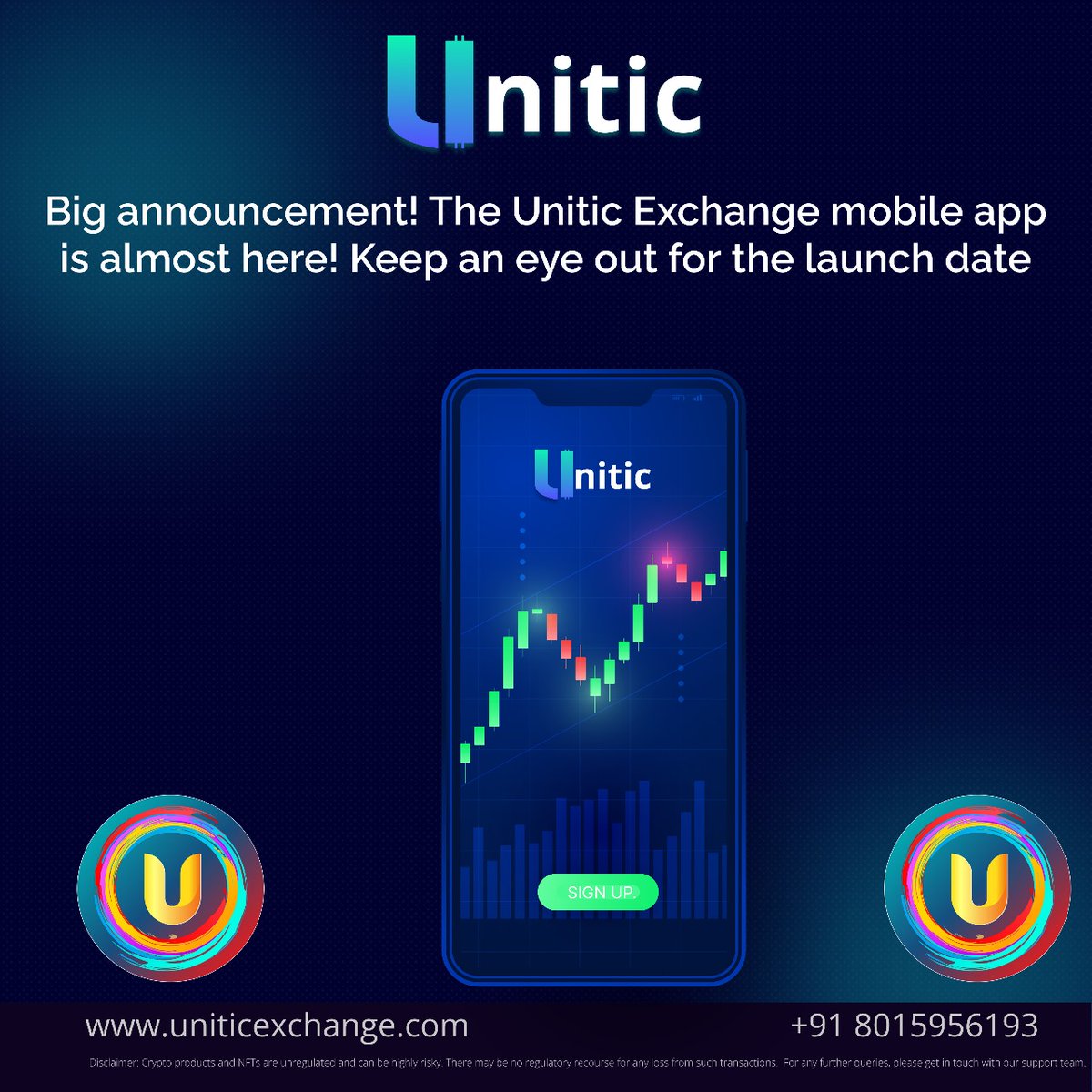 unitic__'s tweet photo. Big announcement! The Unitic Exchange mobile app is almost here! Keep an eye out for the launch date...
#crypto #cryptocurrency #cryptonews #cryptotrading #uniticexchange #cryptocurrencynews #cryptoworld #bitcoin #fiat #gold
More Details :
 +91 8015956193
 https://t.co/ZIoPK372ap https://t.co/fsGY5Z5MKC