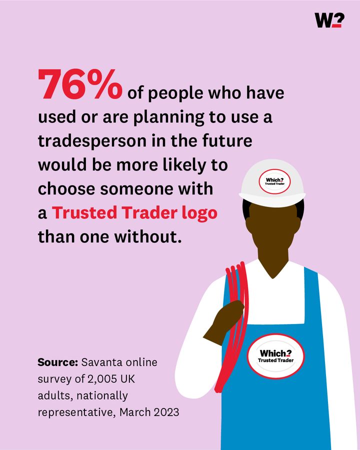 To know that a business is a Which? Trusted Trader, and a company you can trust, keep an eye out for the logo. 👉 whi.ch/3Pjst3q