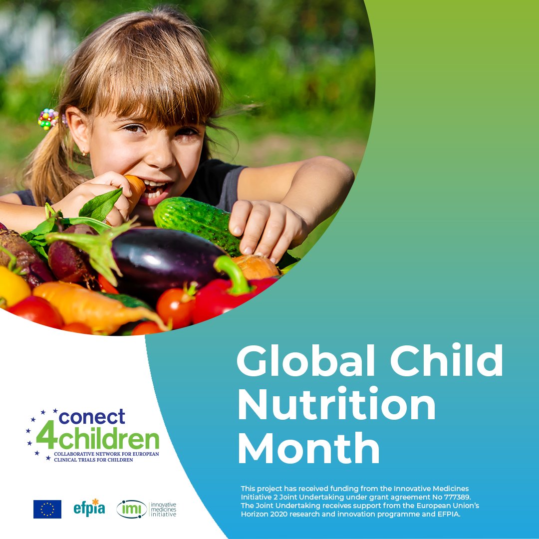 🌟 Let's celebrate #GlobalChildNutritionMonth!🌟 Every child deserves access to nutritious meals for the future @efpia @IHIEurope @HorizonEU @CORDIS_EU @EUScienceInnov @ELAV_ee @polpednet @pedstart @NIHRresearch @SwissClinTrial @stand4kidspt @c4c_BPCRN @ReclipSpain @in4Kids_ie