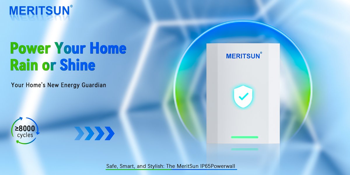 MeritsunPower's tweet photo. MERITSUN launches IP65Powerwall, IP65-level protection, which can withstand wind and rain and ensure the safety of home appliances. Choose MERITSUN to protect your home with new energy and make your life more convenient.🥳
https://t.co/2EcONM9syj
#MeritSun #GreenEnergy https://t.co/9V3FeNAxur