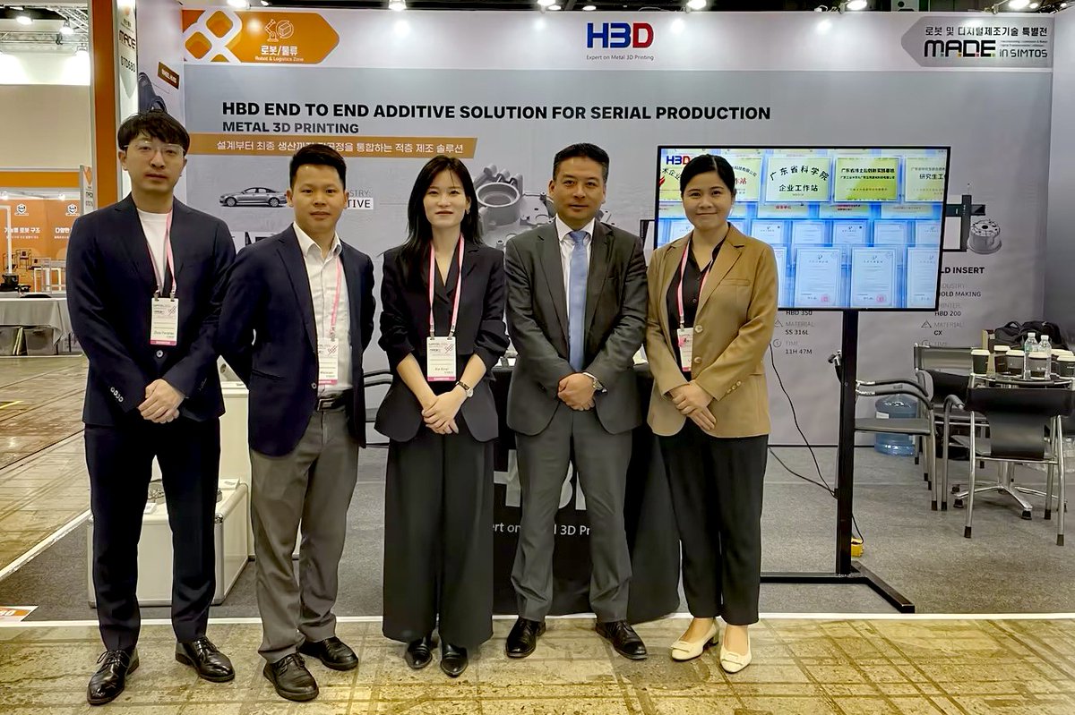 HBDAdditive2015's tweet image. 📸 여러분 안녕하십니까! HBD team is currently at #SIMTOS in South Korea, showcasing Industrial applications of Metal 3D printing at booth 07D680. Feel free to join us !

#HBD #Metal3DPrinting #AdditiveManufacturing #SouthKorea