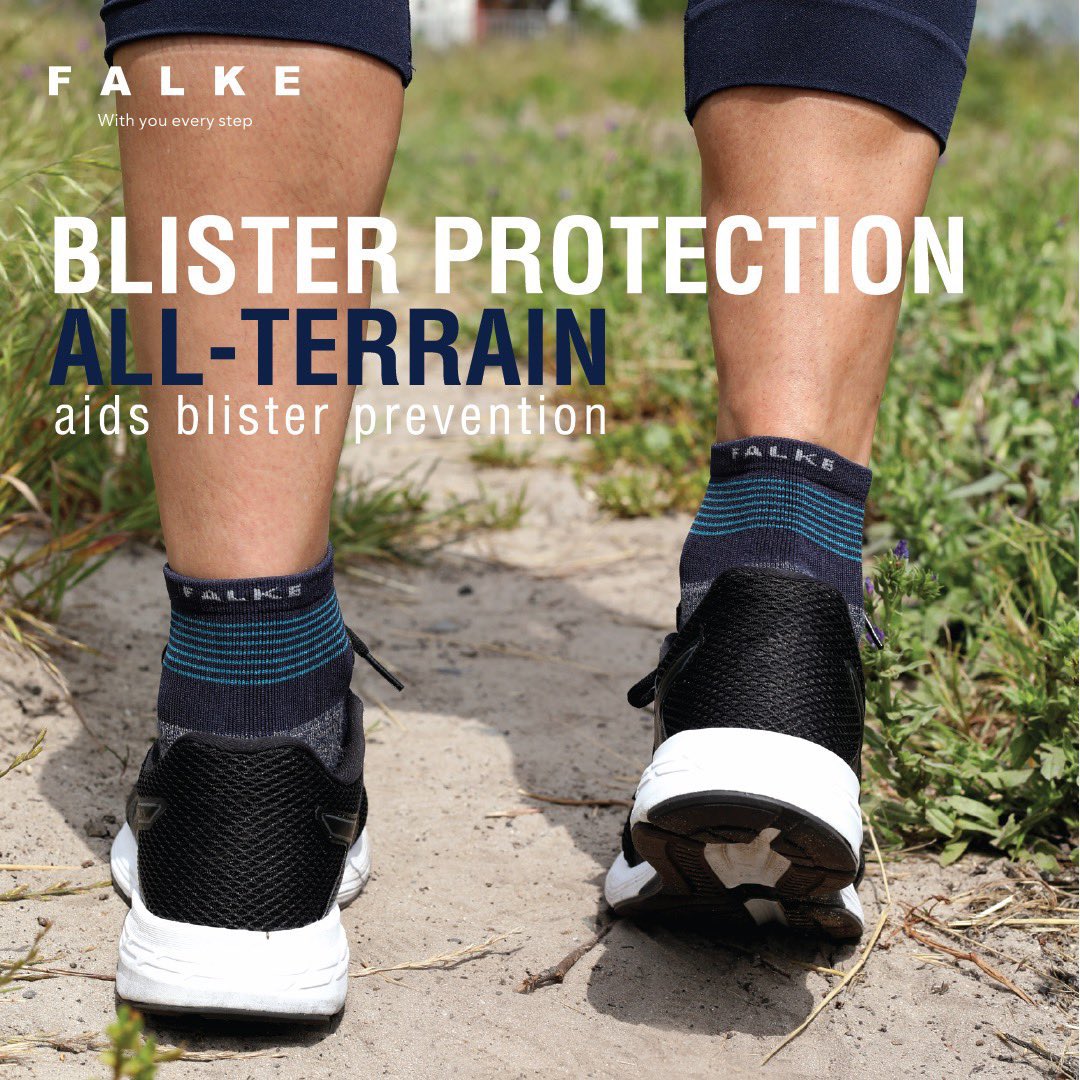 Try FALKE's Blister Protection All-Terrain socks made of Mohair wool to prevent blisters and control odour. Available from selected specialist sports stores and online at: bit.ly/3TnKShP #FALKESA #Ad