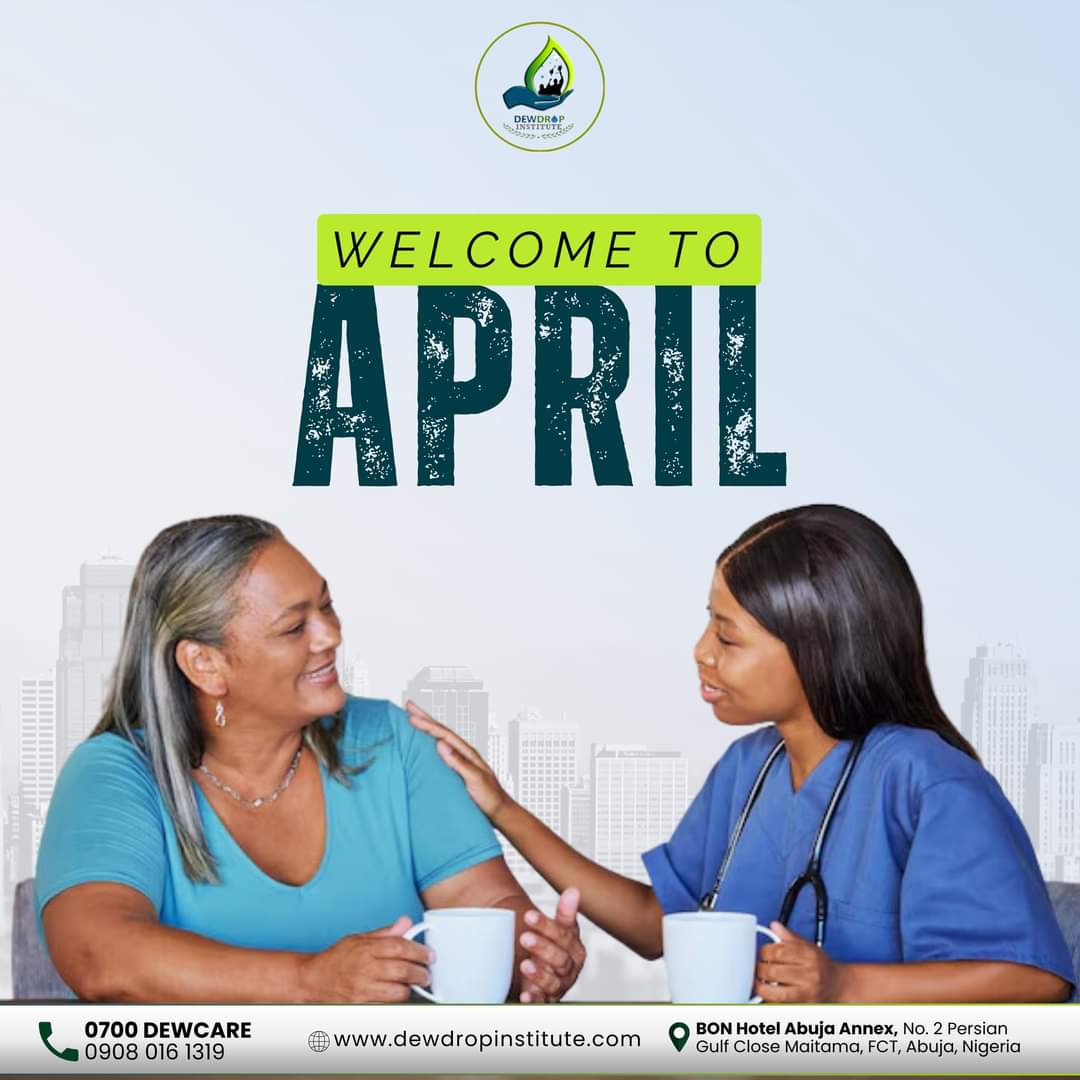 dewdropInst's tweet image. 🌟 Happy New Month! 🌟

April has arrived, bringing with it a fresh start and endless possibilities. 🌷✨ It's the perfect time to set new goals, embark on exciting journeys, and make positive changes in your life. 🚀 #NewMonth #CaregivingTraining #AprilOpportunity