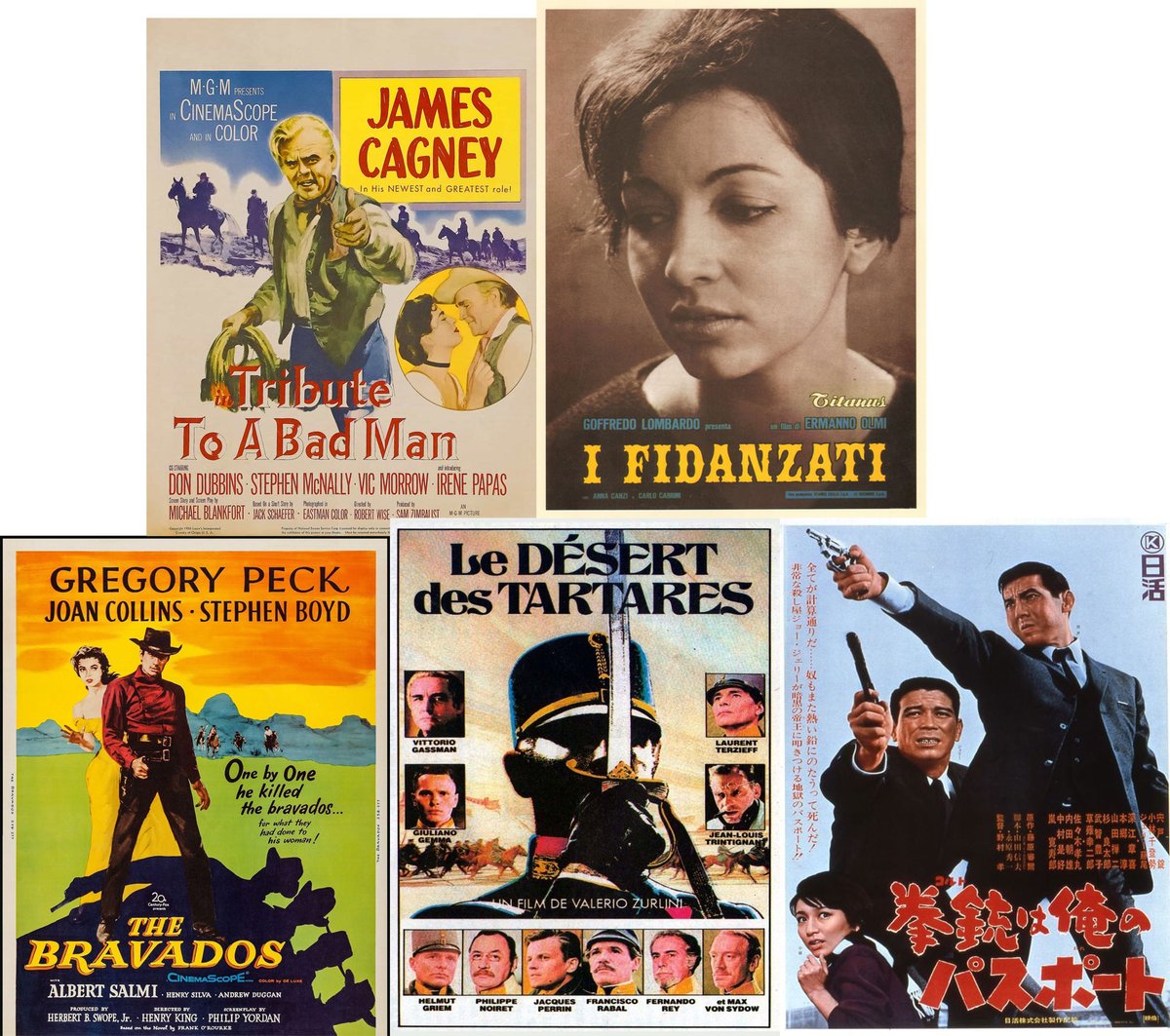 Best films watched in March: The Fiances (1963) – Ermanno Olmi The Desert of the Tartars (1976) – Valerio Zurlini The Bravados (1958) – Henry King Tribute to a Bad Man (1956) – Robert Wise Youth of the Beast (1963) – Seijun Suzuki