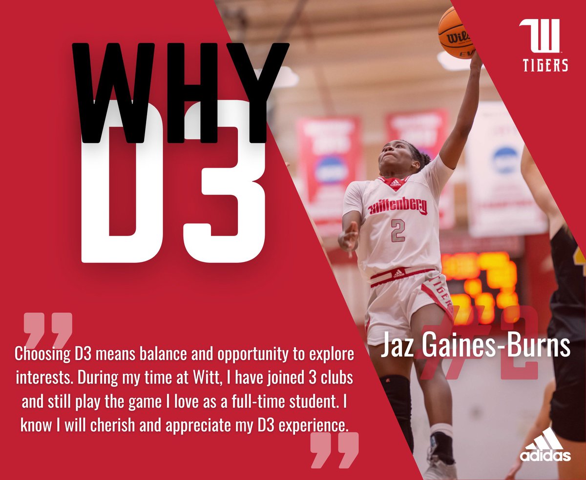 Today marks the beginning of D3 week! This week, each of our team members will be sharing why they chose D3. Today, #0 Taryn Cash, #1 McKenna Baker, and #2 Jazmyn Gaines-Burns are sharing their story! #TigerUp #WhyD3 #D3Week