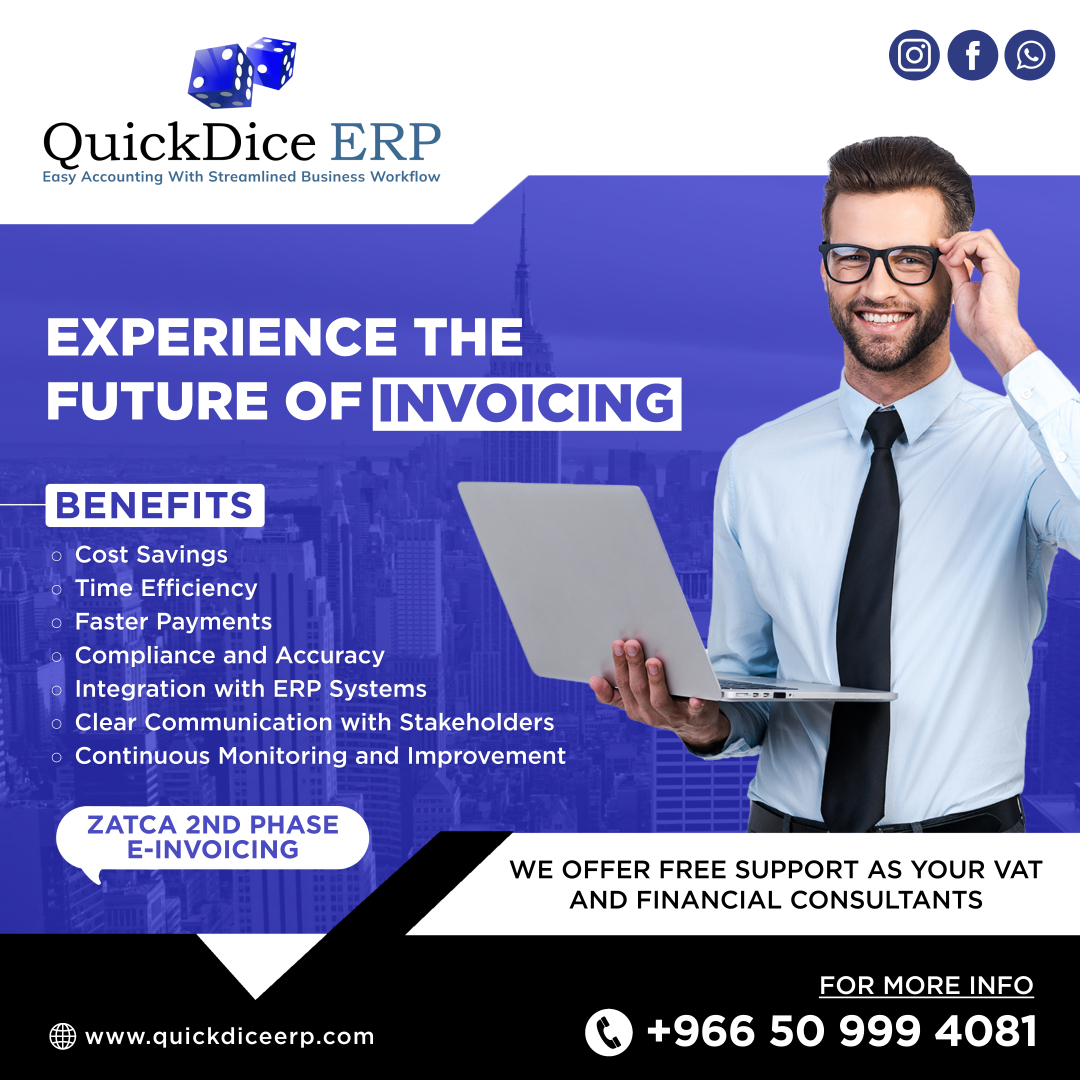 Streamline invoicing in Saudi Arabia with Quickdice ERP. Say goodbye to manual hassles and embrace streamlined financial management. #quickdice ERP #quickdiceaccounting #quickdiceinvoice #saudi #ksa #saudi Arabia

quickdiceerp.com