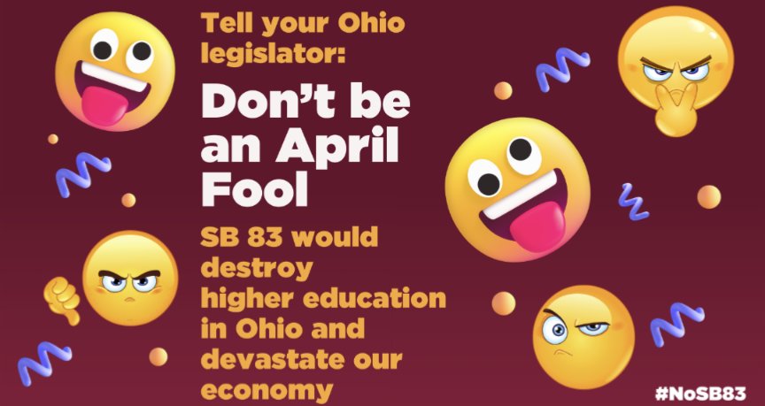 No fooling: SB 83, despite its widespread, massive opposition, remains a pending bill! Write to your State Rep and tell them NO on SB 83!