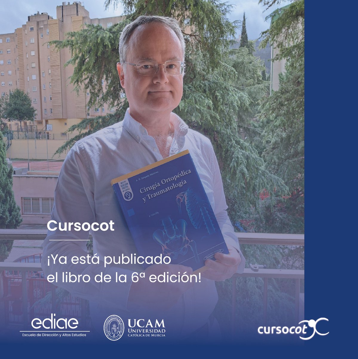 "Cirugía Ortopédica y Traumatología" es el libro más utilizado para estudiar la especialidad durante la residencia y preparar las oposiciones en España.  

Tirada de 1600 ejemplares disponible para esta 6ª edición  

🌐 cursocotediae.com

<a href="/cursocot/">Alberto Delgado</a>