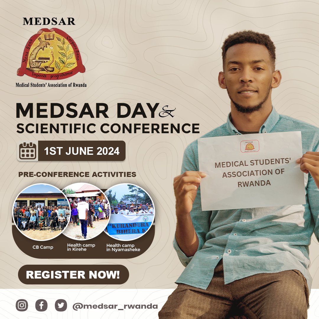 📢 Calling all #MEDSARians! Registration for MEDSAR Day and the scientific conference is ongoing! Great Preconference activities awaits y'all 🎉
Register now to be part of an incredible experience! #VivaMEDSAR #ScientificConference 🎉👩‍⚕️👨‍⚕️