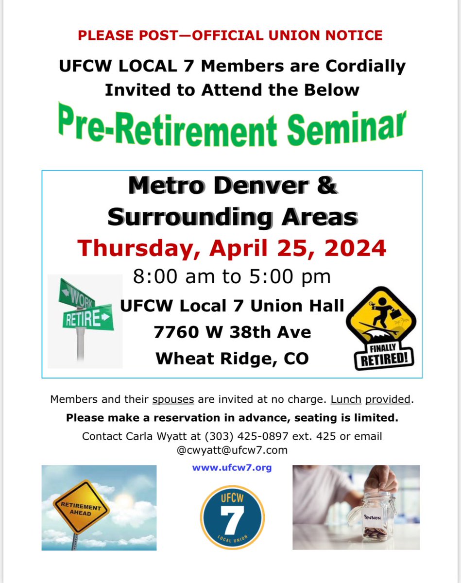 🚨Pre-Retirement Seminar in April