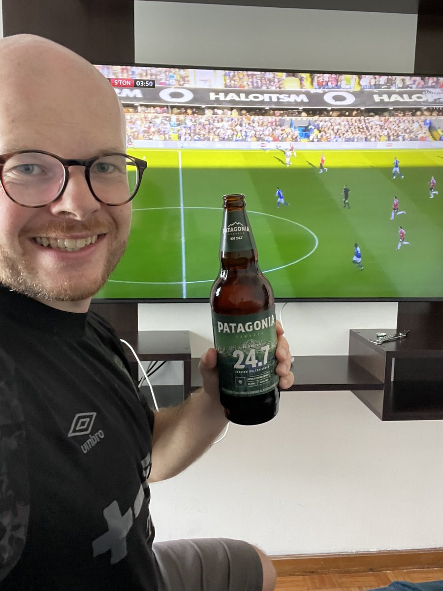 Watching today from Buenos Aries, Argentina with some local beer. COYB! #itfc