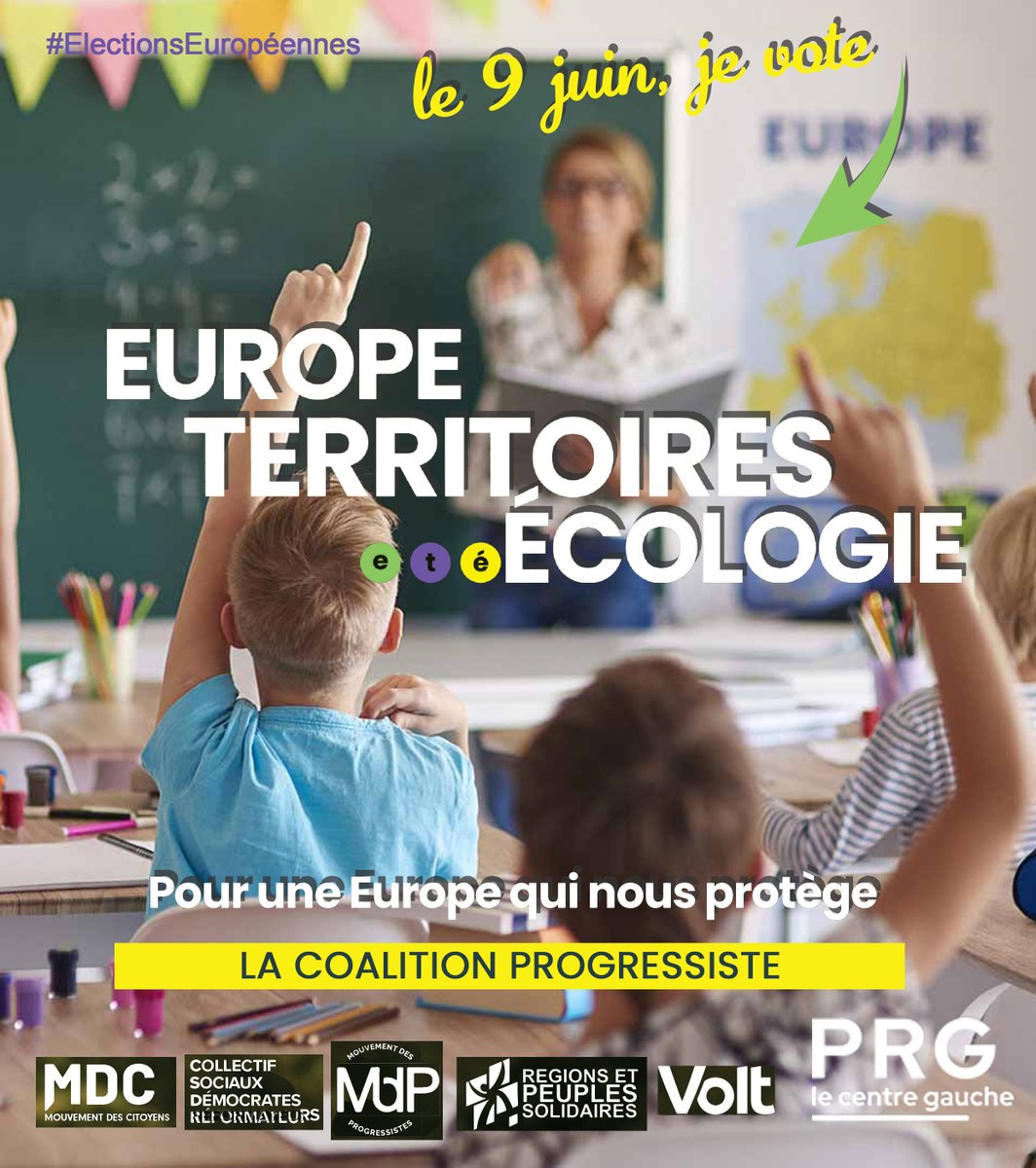 #ElectionsEuropéennes / Inscrire les #servicespublics essentiels ( #école, #santé, #solidarité) et les valeurs #républicaines et #laïques de la France comme exception politique--> le 9 juin, je vote pour la #CoalitionProgressiste menée par @Lacroix_PRG @PartiRadicalG