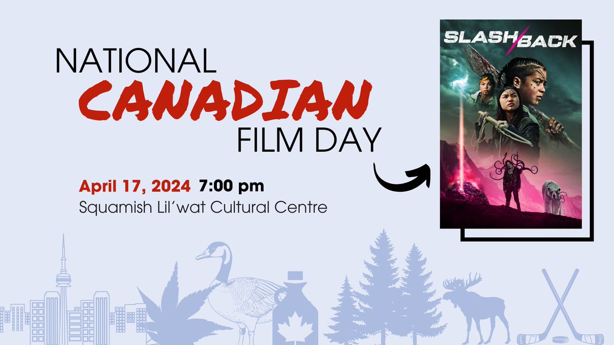 Celebrate National Canadian Film Day with us! We're screening SLASH/BACK on 𝗔𝗽𝗿𝗶𝗹 𝟭𝟳 𝗮𝘁 𝟳:𝟬𝟬 𝗽𝗺 at the Squamish Lil'wat Cultural Centre 🇨🇦🎥🍿 By donation eventbrite.ca/e/slashback-wi… Trailer: youtu.be/G2WCSz_hyHM #CanFilmDay #WhistlerFilmFestival #SLCC